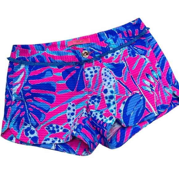 Vibrant Pink and Blue Women's Shorts